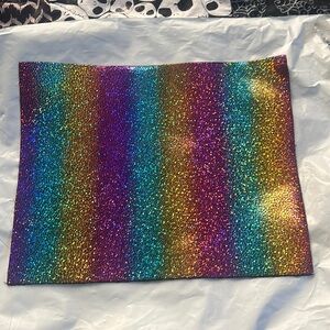 Rainbow printed leather for crafts